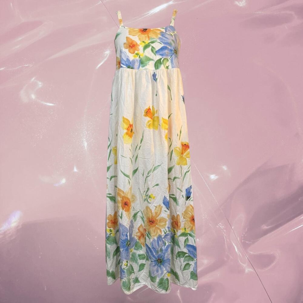 Y2K Romantic Victoria's Secret Cottage core floral maxi dress